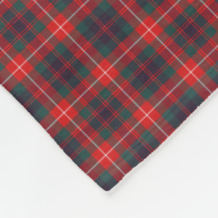 Fraser van Lovat Red en Navy Blue Modern Tartan Fleece Deken