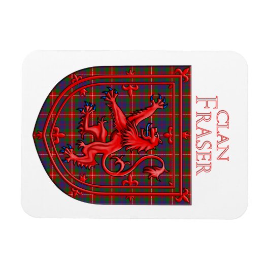 Fraser van Lovat Tartan Scottish Pset Magneet (Horizontaal)