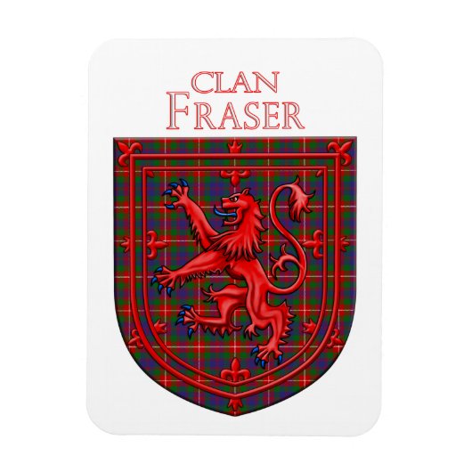 Fraser van Lovat Tartan Scottish Pset Magneet (Verticaal)