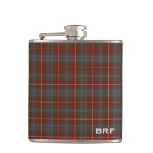 Fraser van Lovat Weathered Tartan Monogram Heupfles (Voorkant)