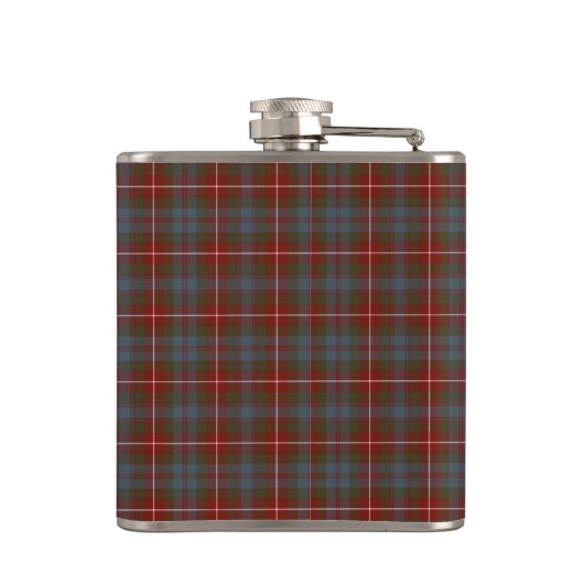 Fraser van Lovat Weathered Tartan Monogram Heupfles (Achterkant)