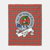 Fraser Weathered Clan Badge Clan Badge Tartan Plai Fleece Deken (Voorkant)