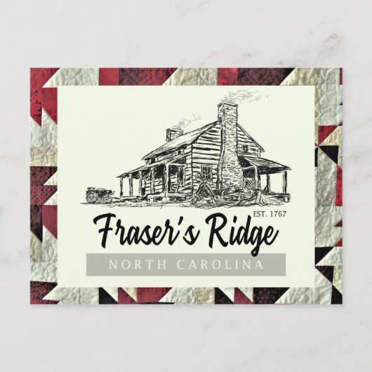 Fraser's Ridge Homestead Quilt Outlandish Briefkaa Briefkaart (Voorkant)