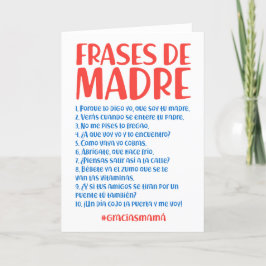 Frases de Madre Bedankkaart