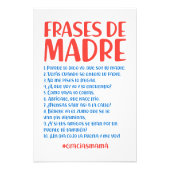 Frases de Madre Foto Afdruk (Voorkant)