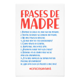 Frases de Madre Foto Afdruk