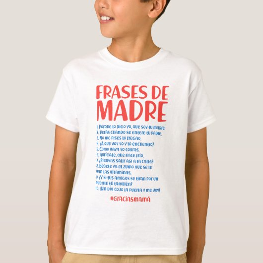Frases de Madre T-shirt (Voorkant)