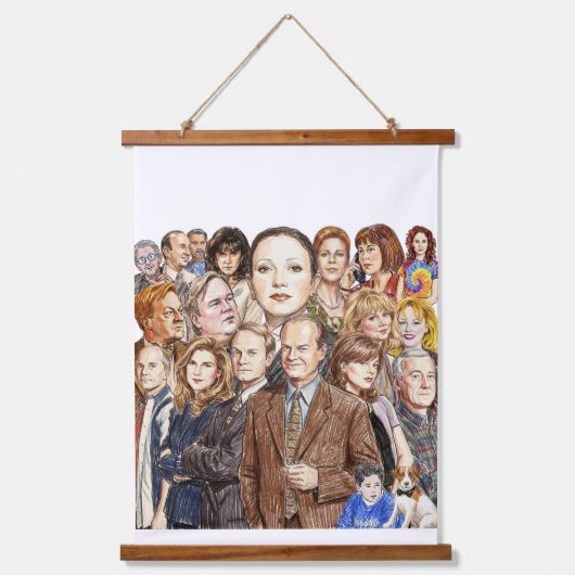 Frasier - Collage Hangend Wandkleed (Voorkant)