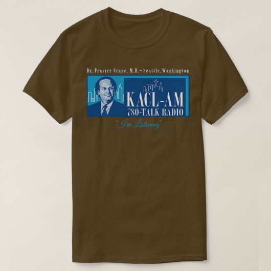 Frasier Crane KACL-radiostation T-shirt (Design voorkant)