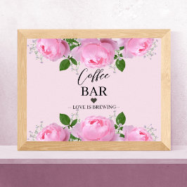 Frassensroze rozen, cafeïne poster