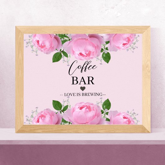 Frassensroze rozen, cafeïne poster