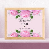 Frassensroze rozen, dessertbalk poster