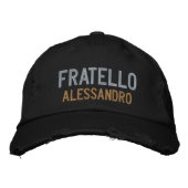 Fratello (broer) Gepersonaliseerd geborduurd Pet (Voorkant)