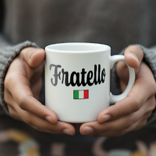Fratello Italiaanse Vlag Mok - Italiaans Broer Cad