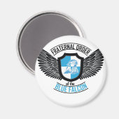 Fraterale orde van de blauwe valk, blauwe valk magneet (Voorkant / Achterkant)