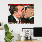 Fraternal Kiss Poster (Thuiskantoor)