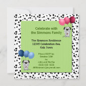 FraternalTwins 5th Birthday Party Green Kaart (Achterkant)