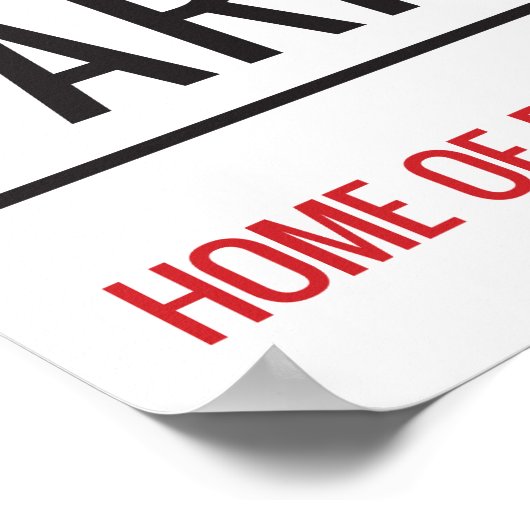 Fratton Park Stadium Street Sign Poster (Hoek)