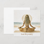 Frau am Meer- boho Illustration (Voorkant / Achterkant)