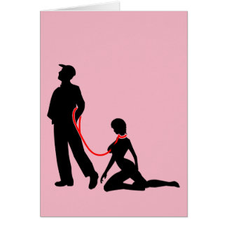 Frau ein der Leine - Böse Männer