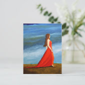 Frau im roten Kleid Briefkaart (Staand voorkant)