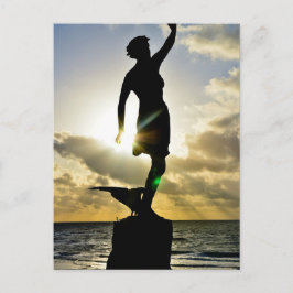 Frau in der Sonne Briefkaart