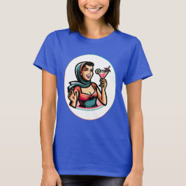 Frau mit Cocktail  T-shirt