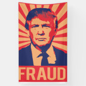 Fraud Donald Trump - Spandoek (Verticaal)