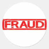 Fraud Stamp Ronde Sticker (Voorkant)