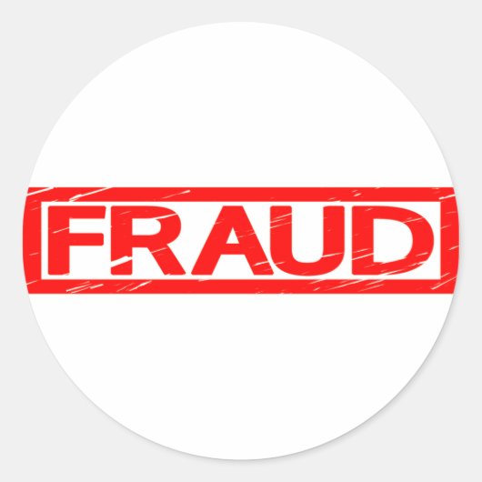 Fraud Stamp Ronde Sticker (Voorkant)