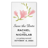 Fraude Freesia Petals | Datum opslaan Visitekaartje Magneet (Voorkant Verticaal)