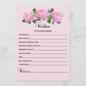 Fraude Roses Wedding Well Wishes Advieskaart (Voorkant)