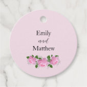 Fraude roze rozen, bruiloft bedankt, cadeautjes La Bedankjes Labels (Voorkant)