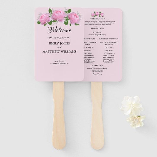 Fraude Rozen, weddenschap Handwaaier (Voorkant en achterkant)