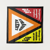 Fraudewaarschuwing Wandkleed (Voorkant (horizontaal))