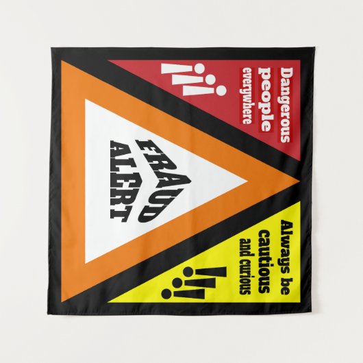 Fraudewaarschuwing Wandkleed (Voorkant (horizontaal))