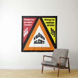 Fraudewaarschuwing Wandkleed