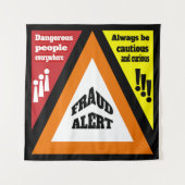 Fraudewaarschuwing Wandkleed (Voorkant)