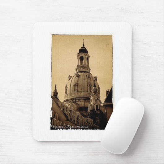 Frauenkirche Dresden - Vintage Muismat (Met muis)
