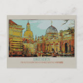 Frauenkirche en Academie voor Schone Kunsten Dresd Briefkaart (Voorkant)