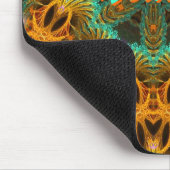 Fraxtal Art Star: Oranje Aqua Paars Mousepad Muismat (Hoek)