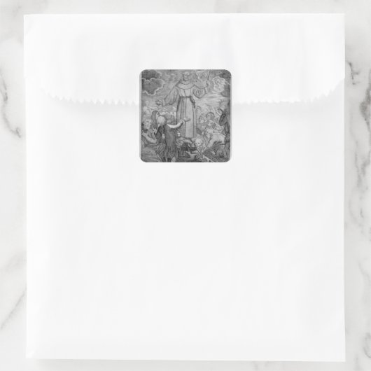 Fray Junipero Serra Vierkante Sticker (Tas)