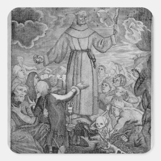 Fray Junipero Serra Vierkante Sticker (Voorkant)