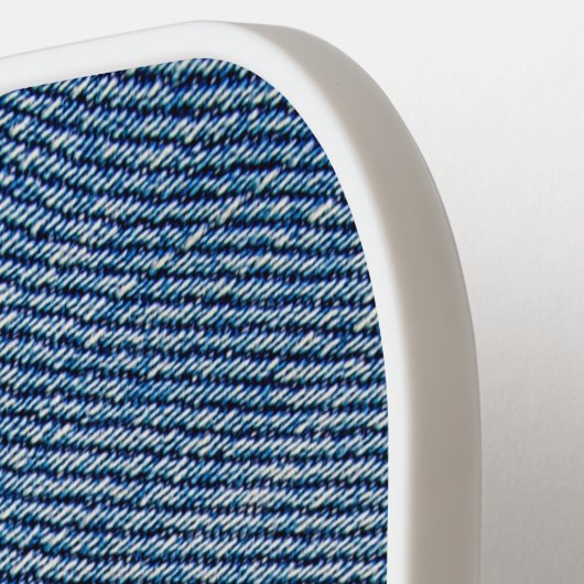 Frayed Blue Denim Pickleball Paddle (Links Detail)