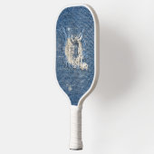 Frayed Blue Denim Pickleball Paddle (Links)