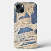 Frayed Blue Jean Fabric Case-Mate iPhone Case (Achterkant)