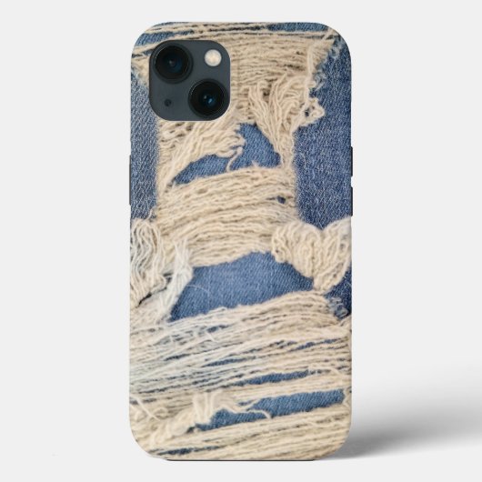 Frayed Blue Jean Fabric Case-Mate iPhone Case (Achterkant)