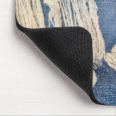 Frayed Blue Jean Fabric Muismat (Hoek)