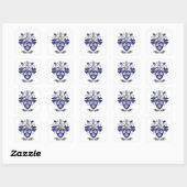 Frazier Family Crest Coat of Arms Vierkante Sticker (Vel)