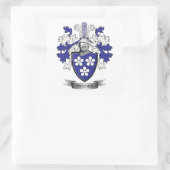 Frazier Family Crest Coat of Arms Vierkante Sticker (Tas)